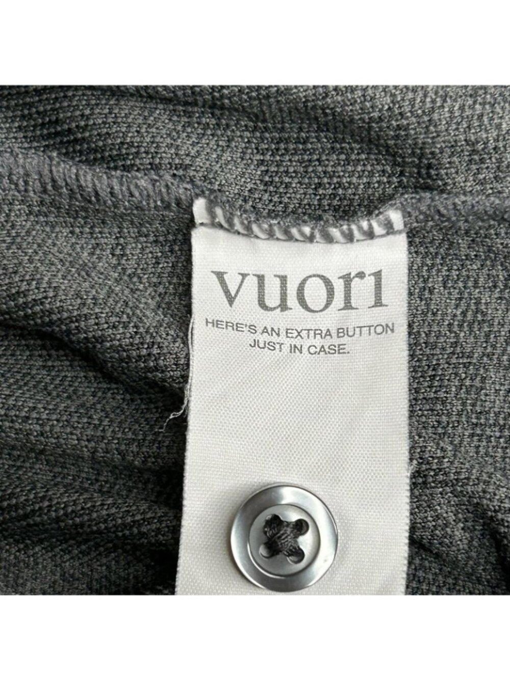 Vuori Ace Polo Shirt Mens M Gray Knit Pocket Performance Casual Golf Stretch - Picture 6 of 11